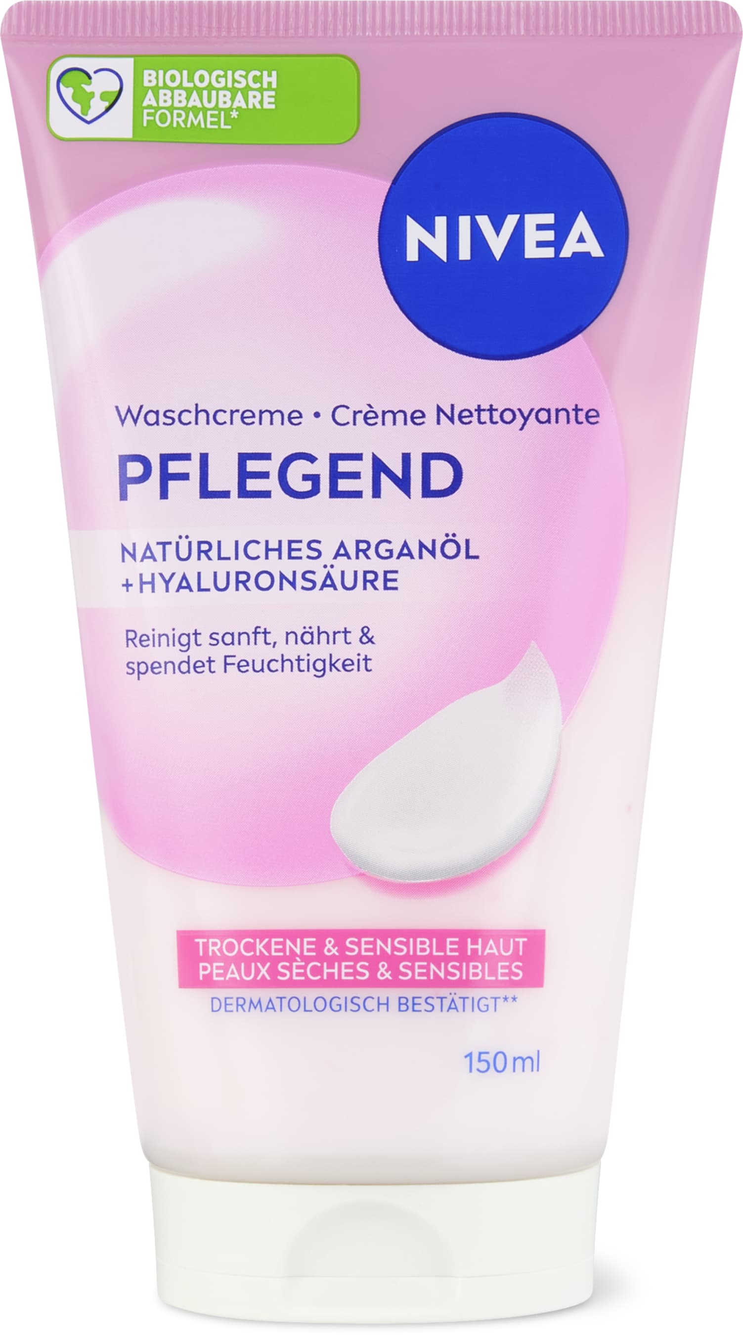 Nivea Crema detergente delicata Natürliches Arganöl, Hyaluronsäure 150ml